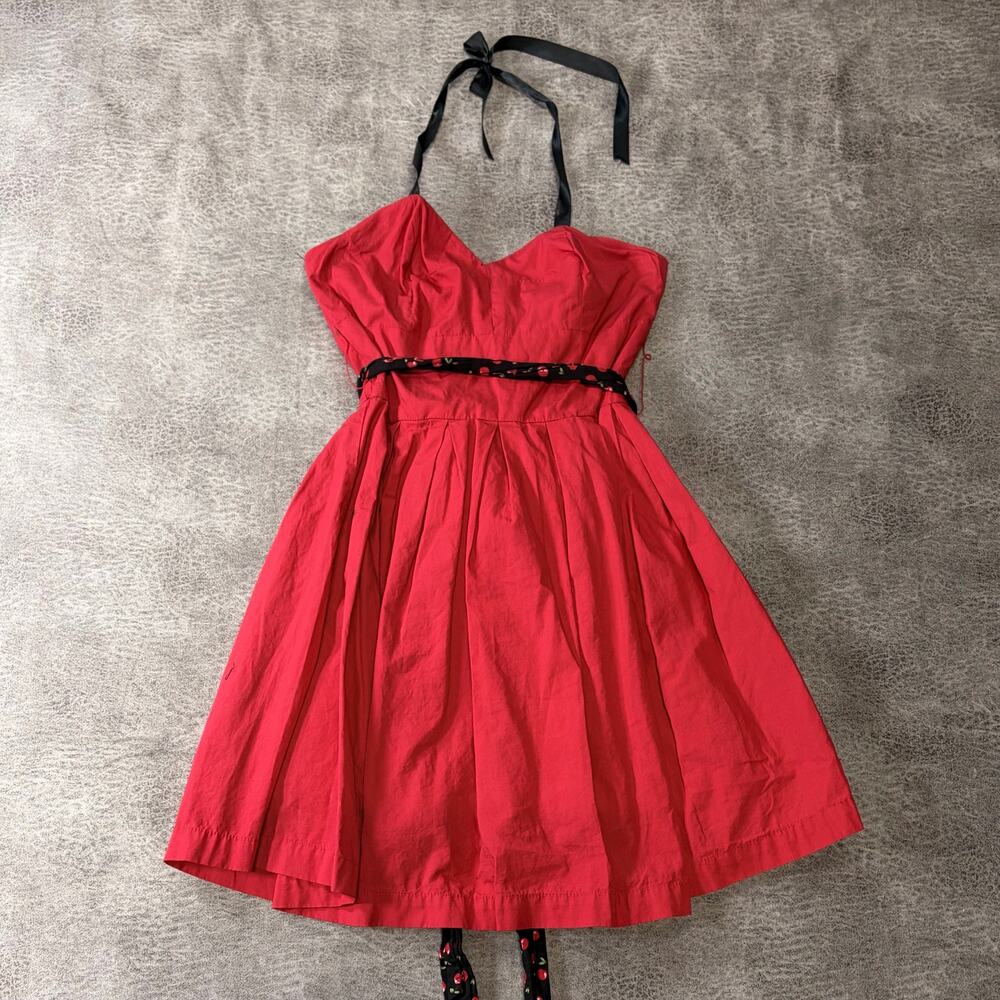 Y2k Charlotte Russe Cherry Red Strapless Mini Dress